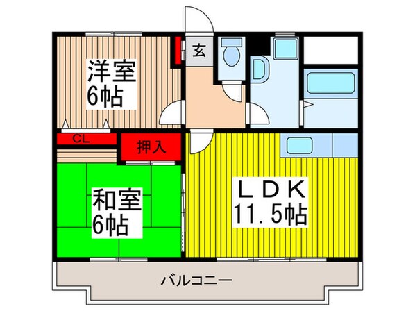 サンハイツサイドの物件間取画像